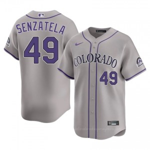 Antonio Senzatela #49 Colorado Baseball Jersey | Game Men Gray Embroidery Edition PbLc6q43