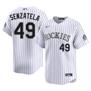COL Antonio Senzatela #49 White Men Baseball Jersey | 2026 Season MLB HL5R7533