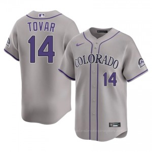 Ezequiel Tovar #14 COL Baseball Jersey | Officially Licensed Men Gray Embroidery Edition 77x55D96