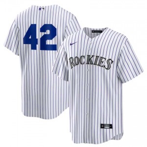 COL Rockies Jackie Robinson Day #42 White Men Baseball Jersey | 2026 Season Professional t8X7xs52
