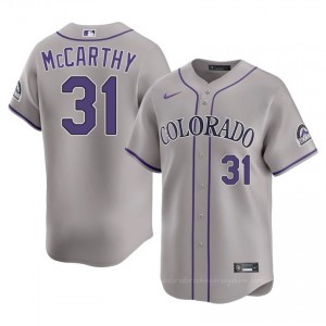Jake McCarthy #31 Rockies Baseball Jersey | Replica Men Gray Embroidery Edition Voh4j125