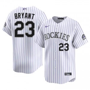 Rockies Kris Bryant #23 White Men Baseball Jersey | 2026 Season Replica 4D0DIW48