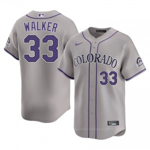 Larry Walker #33 COL Baseball Jersey | Iconic Men Gray Embroidery Edition m14Po130