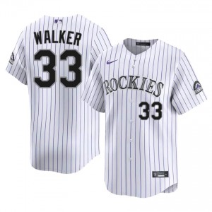 Colorado Rockies Larry Walker #33 White Men Baseball Jersey | 2026 Season Authentic 4FLOgi96
