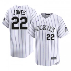 COL Nolan Jones #22 White Men Baseball Jersey | 2026 Season Iconic Y11y3F37