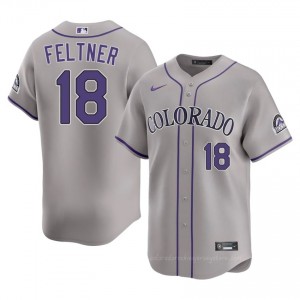Ryan Feltner #18 Rockies Baseball Jersey | Authentic Men Gray Embroidery Edition 7Nhno166