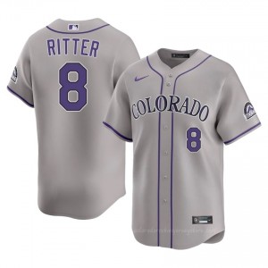 Gray Ryan Ritter #8 COL Baseball Embroidery Jersey | Professional Men Fit L143bi98