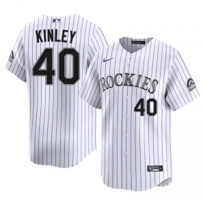Rockies Tyler Kinley #40 White Men Baseball Jersey | 2026 Season Durable 80tq2483