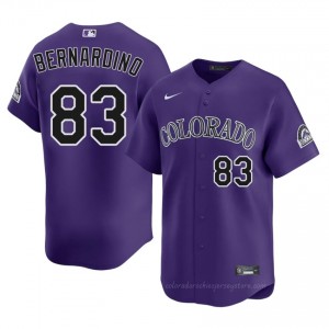 Purple Brennan Bernardino #83 COL Baseball Sewn Jersey | Genuine Men Fit 8F1Y3377