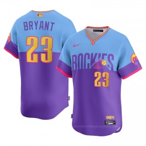 #23 Kris Bryant Game Men City Connect Baseball Jersey | Colorado Purple/Blue Fan Gear G4VDH655