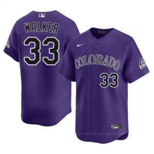 Purple Larry Walker #33 Rockies Baseball Sewn Jersey | Limited Men Fit p3821l45