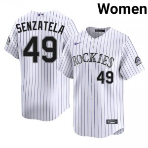 Colorado Antonio Senzatela #49 White Women Baseball Jersey | 2026 Season Premium bRS3dP98