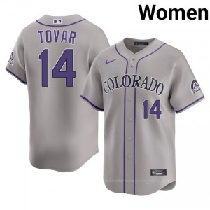 Ezequiel Tovar #14 Colorado Baseball Jersey | Replica Women Gray Stitched Edition 0TrCI773