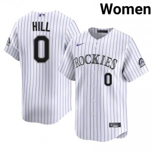 COL Rockies Jaden Hill #0 White Women Baseball Jersey | 2026 Season Exclusive 4e3fUT73