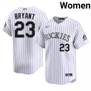 Colorado Rockies Kris Bryant #23 White Women Baseball Jersey | 2026 Season Gameday M3854117