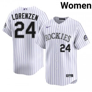 COL Michael Lorenzen #24 White Women Baseball Jersey | 2026 Season Replica e5I0gX12