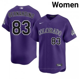 Purple Brennan Bernardino #83 Colorado Baseball Embroidery Jersey | Iconic Women Fit 6K3cGw23