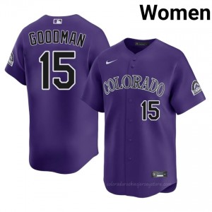 Purple Hunter Goodman #15 Colorado Rockies Baseball Embroidery Jersey | Genuine Women Fit 7nh1E890