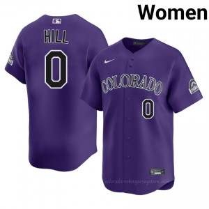 Purple Jaden Hill #0 Colorado Baseball Embroidery Jersey | Pro-Grade Women Fit v7517390