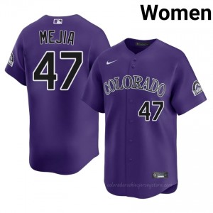 Purple Juan Mejia #47 COL Rockies Baseball Embroidery Jersey | Officially Licensed Women Fit 0t5T3x81