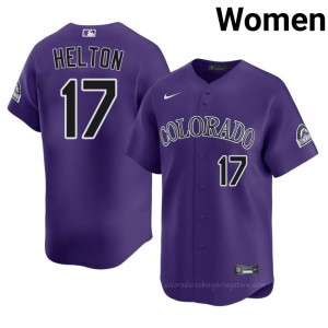 Purple Todd Helton #17 Colorado Baseball Embroidery Jersey | Classic Women Fit H4G4O231