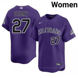 Purple Trevor Story #27 Colorado Rockies Baseball Embroidery Jersey | Game-Day Women Fit hbpq2062