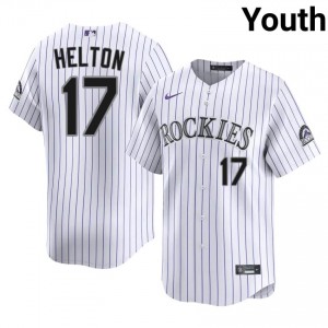 Rockies Todd Helton #17 White Youth Baseball Jersey | 2026 Season Professional 1sH23B84