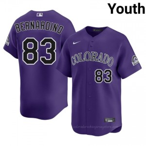 Purple Brennan Bernardino #83 COL Rockies Baseball Stitched Jersey | Official Youth Fit Qn2r6v11