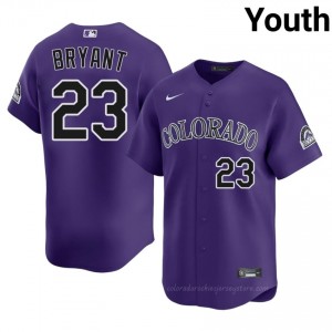 Purple Kris Bryant #23 Colorado Rockies Baseball Stitched Jersey | Durable Youth Fit 01Gby537
