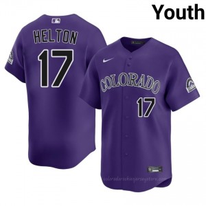 Purple Todd Helton #17 COL Rockies Baseball Stitched Jersey | Game-Day Youth Fit U53v7328