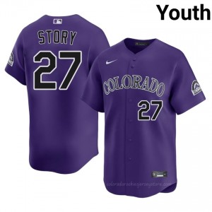 Purple Trevor Story #27 COL Baseball Stitched Jersey | Limited Youth Fit 6U8s4579