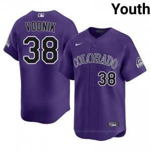 Purple Victor Vodnik #38 COL Rockies Baseball Stitched Jersey | Game Youth Fit eqJ60015