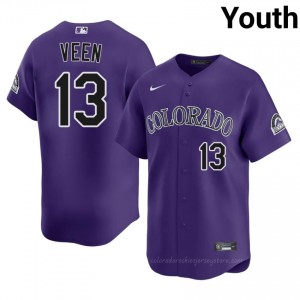 Purple Zac Veen #13 COL Rockies Baseball Stitched Jersey | Gameday Youth Fit 3N202118