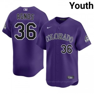 Purple Zach Agnos #36 Colorado Rockies Baseball Stitched Jersey | Pro-Grade Youth Fit Rxe13y30